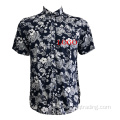 Hawaiian print pattern short sleeve shirts for men